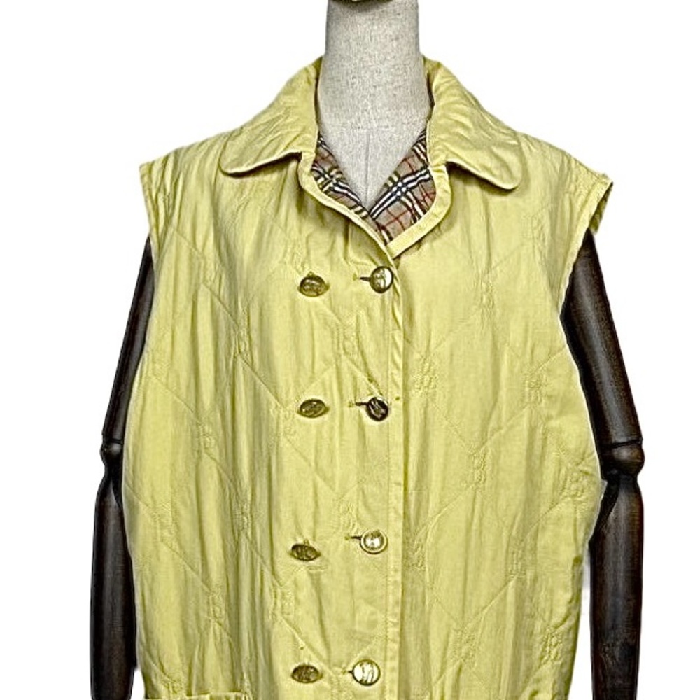 Vintage Burberrys Nova Check Monogram Vest Size L Beige Reversible